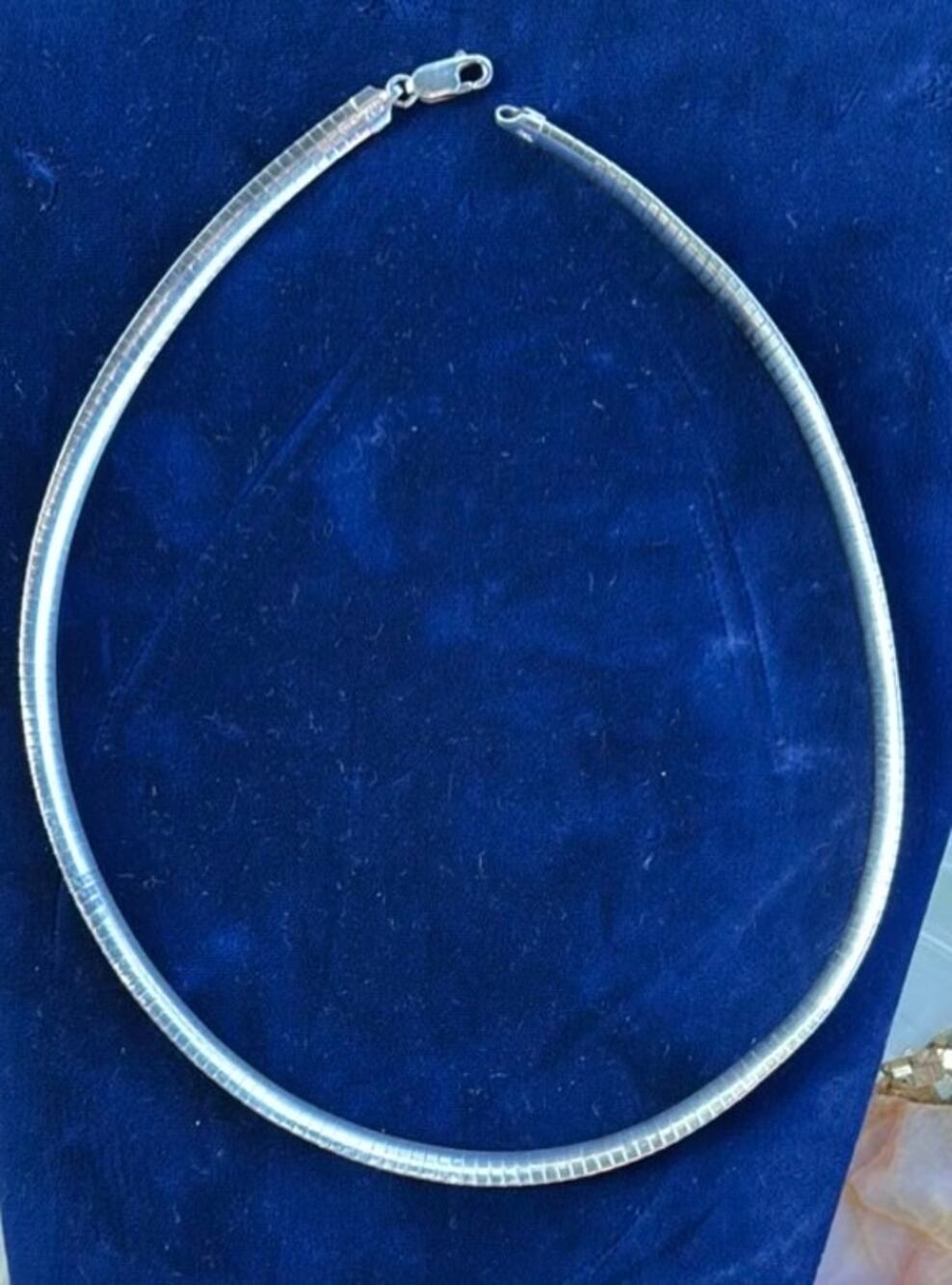 Vintage Sterling Silver 925 Omega Chain 6mm 18" 28g Italy Heavy